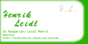 henrik leidl business card